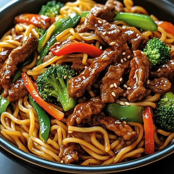 Mongolisches Rindfleisch Chow Mein