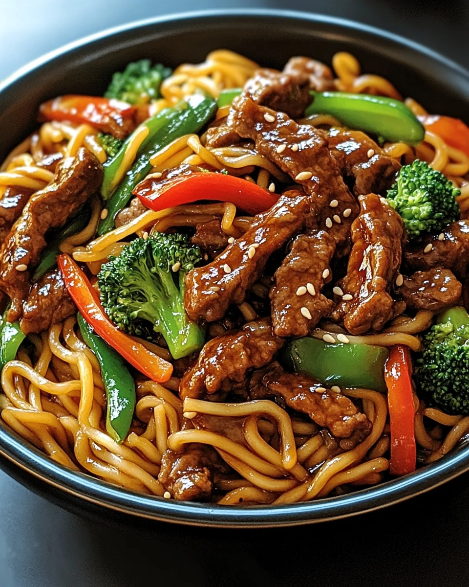 Mongolisches Rindfleisch Chow Mein