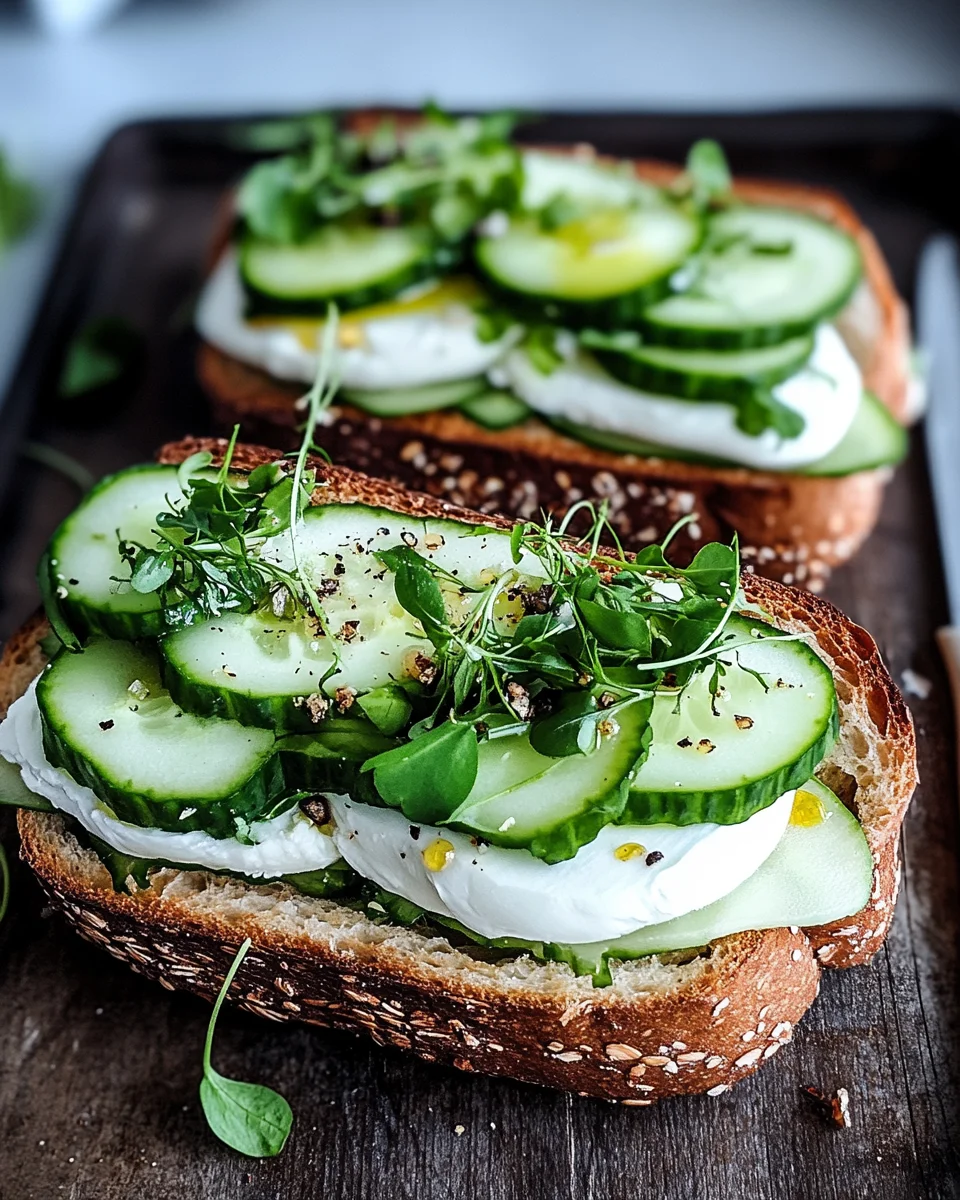 Mozzarella-Gurken-Sandwich mit Kresse 18 Mozzarella-Gurken-Sandwich