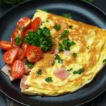 Omelette mit Schinken, K&auml;se und Tomaten