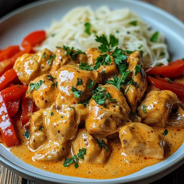 Paprika-Sahne-Hähnchen