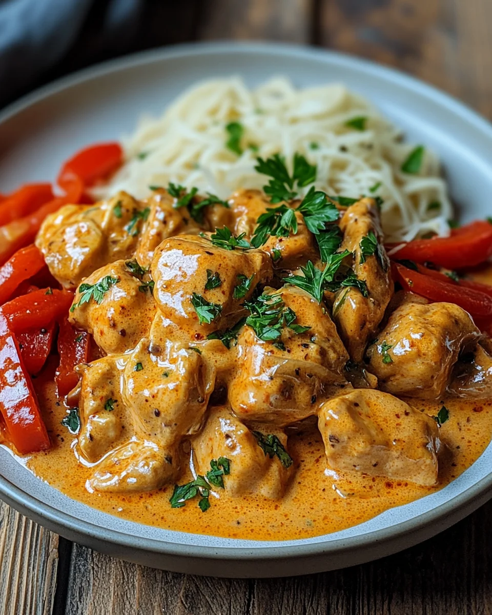 Paprika-Sahne-Hähnchen 22 Paprika-Sahne-Hähnchen