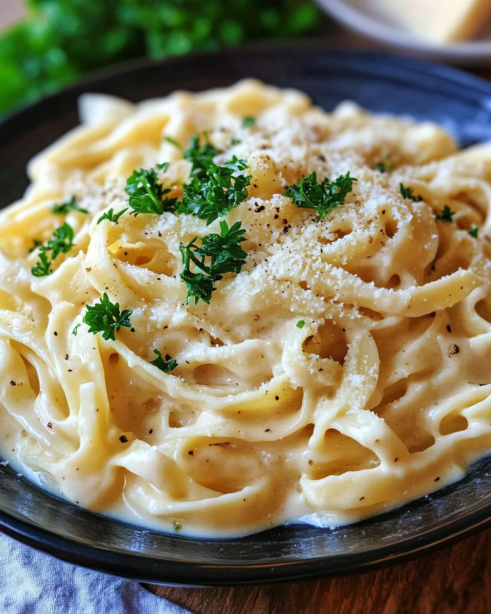 Pasta in K&auml;se Sahne So&szlig;e