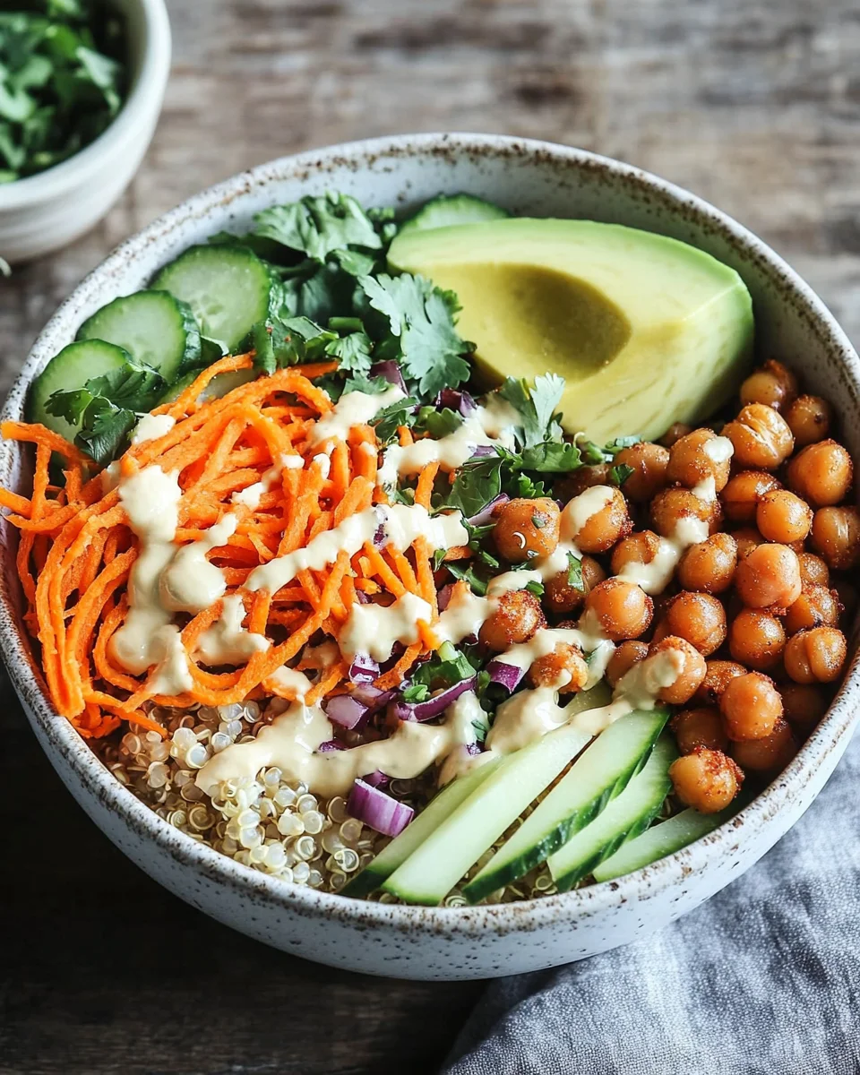 Quinoa-Gem&uuml;se-Bowl mit Tahini-Dressing