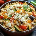 Reis aus dem Ofen mit Feta und Gem&uuml;se