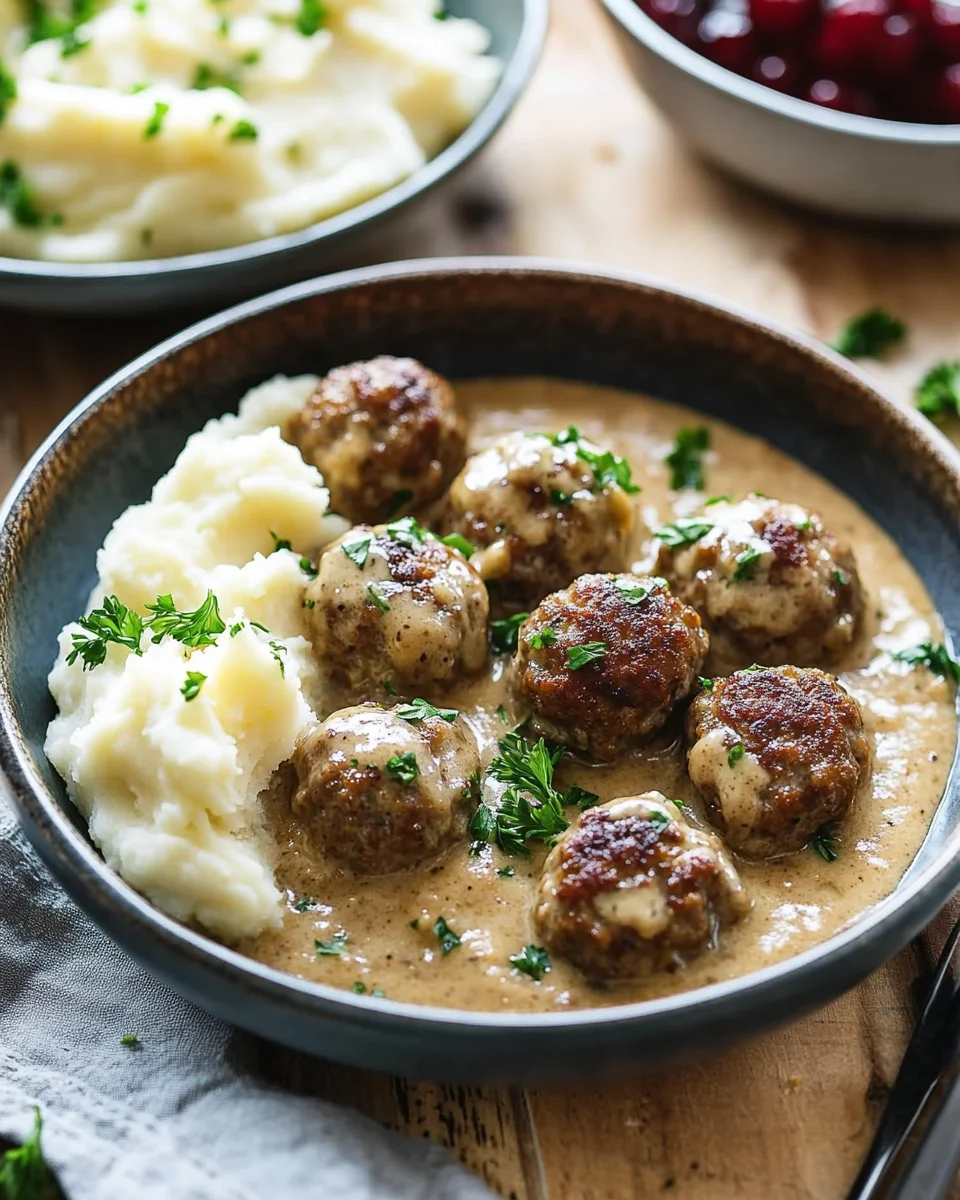 Rezept f&uuml;r Schwedische K&ouml;ttbullar mit Rahmsauce