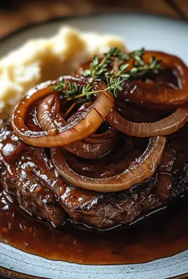 Rinderbrust in Balsamico-Zwiebelsoße