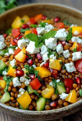 Rote Linsen Salat Orientalisch mit Feta 28 Rote Linsen Salat Orientalisch mit Feta