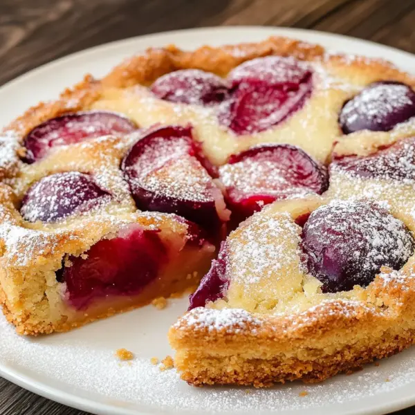 Schneller Zwetschgenkuchen mit Schmandguss