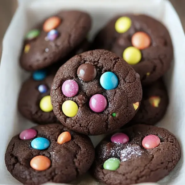 Schokoladen Cookies mit Smarties