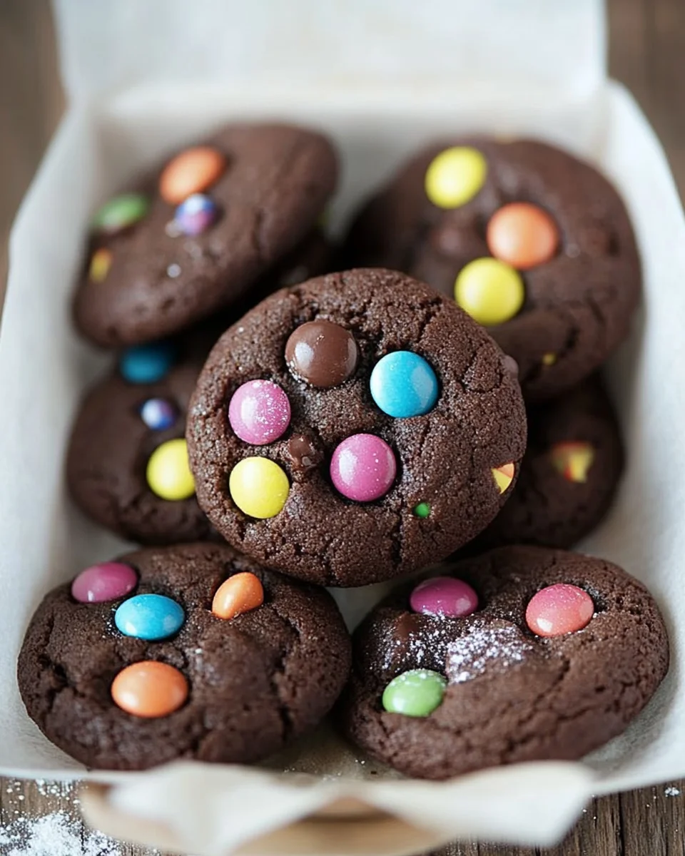 Schokoladen Cookies mit Smarties