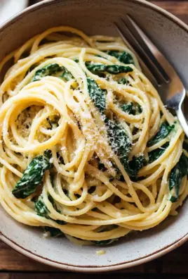 Spaghetti mit Spinat Frischkäse-Sauce