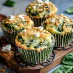 Spinat-Feta-Muffins mit doppelt K&auml;se und Crunch