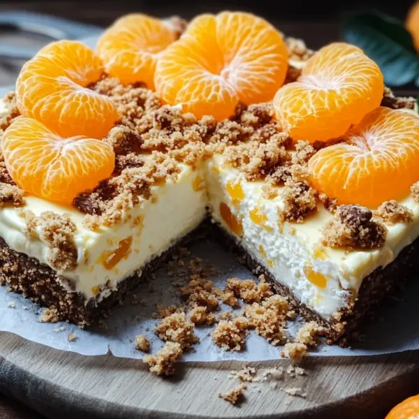 Streuselquarkkuchen mit Mandarinen