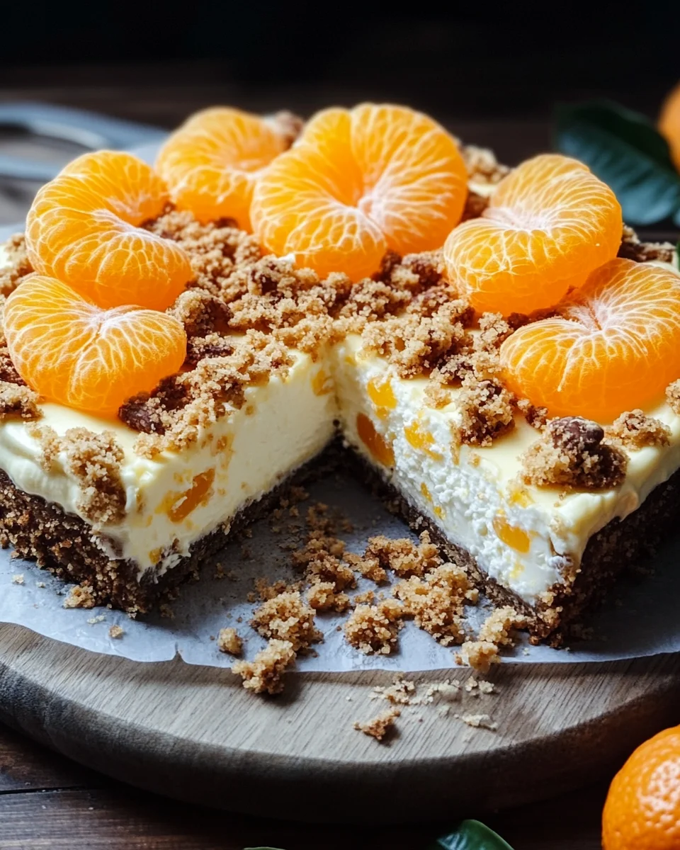 Streuselquarkkuchen mit Mandarinen
