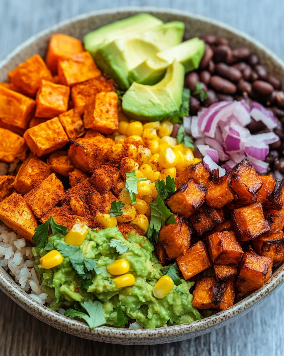 Süßkartoffel Burrito Bowl