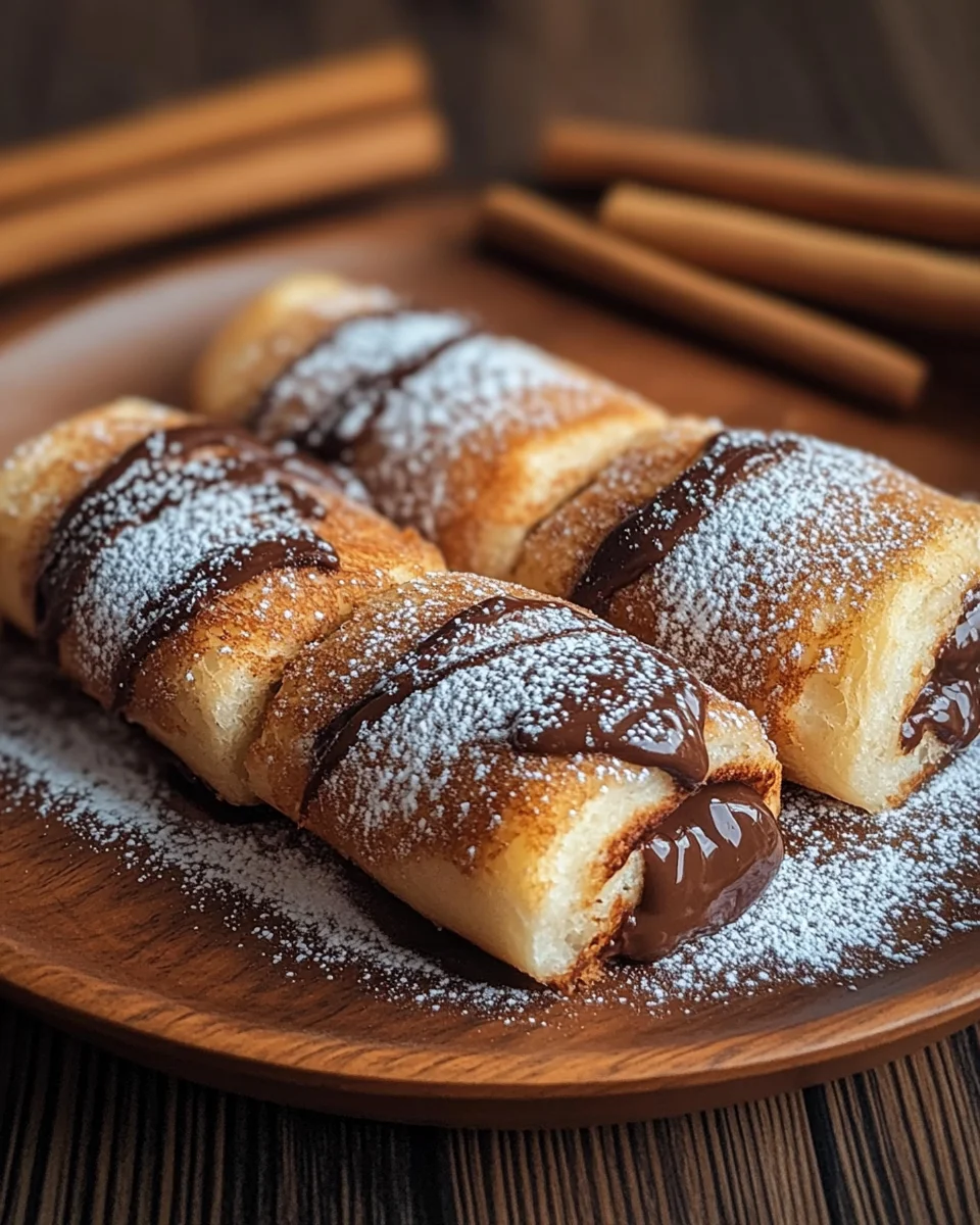 Toast Rolls mit Nutella und Zimt