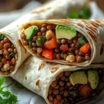 Vegetarische Burritos mit Linsen und Waln&uuml;ssen