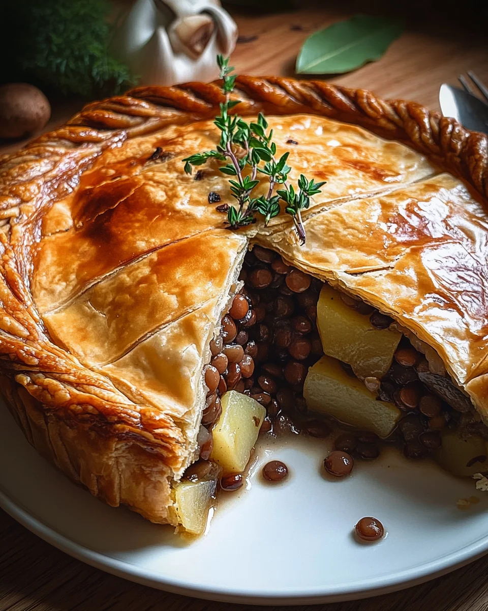 Wirsing-Pie mit Pilz-Linsen-Kartoffelf&uuml;llung