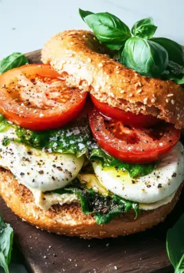 Bagel mit Tomate und Mozzarella 19 Bagel mit Tomate und Mozzarella