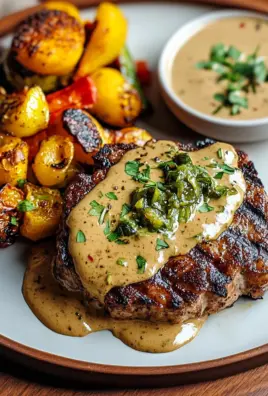 Blumenkohlsteak mit Pfefferrahmsauce