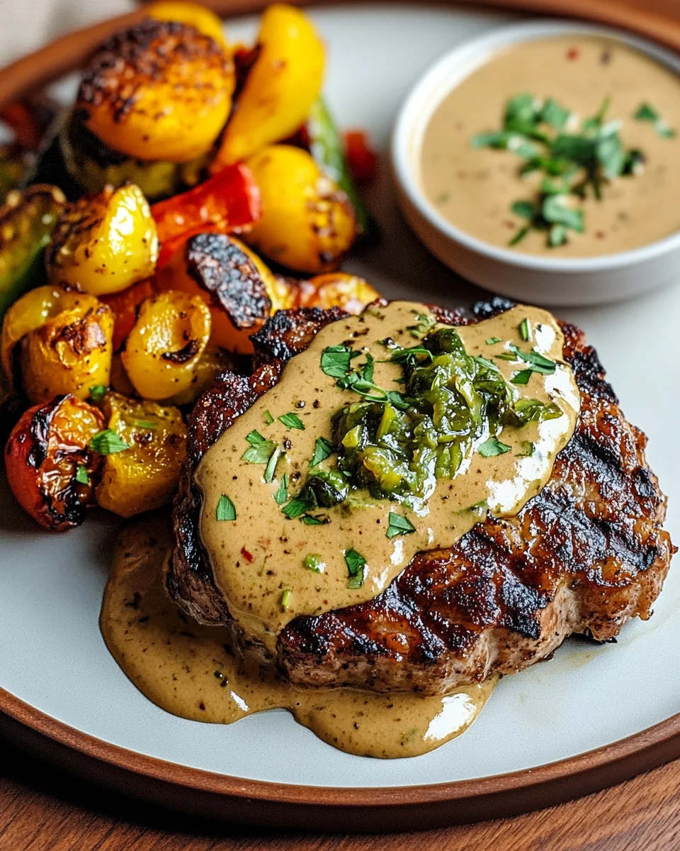 Blumenkohlsteak mit Pfefferrahmsauce