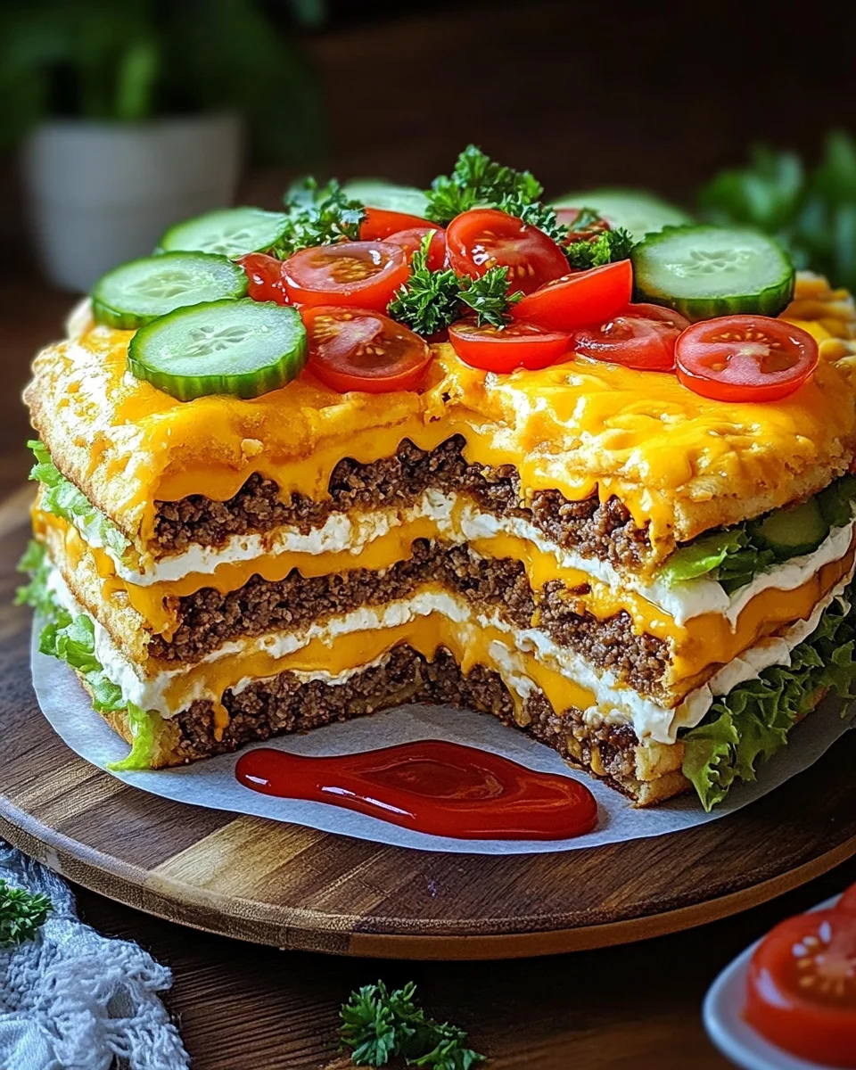 Cheeseburger-Torte
