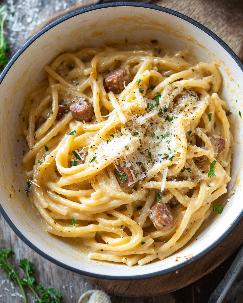 Cremige Salsiccia-Carbonara