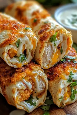 Crispy Cheesy Garlic Chicken Wraps