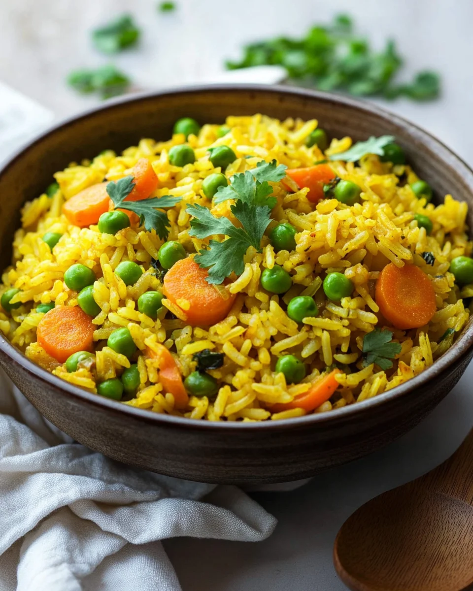 Curryreis mit Erbsen und Möhren 21 Curryreis