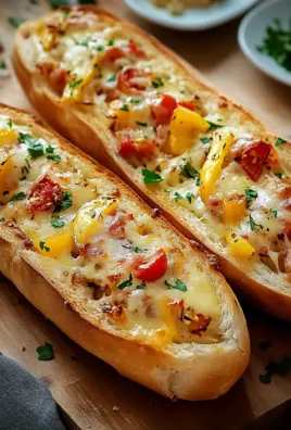 Gefüllte Ofen-Baguettes