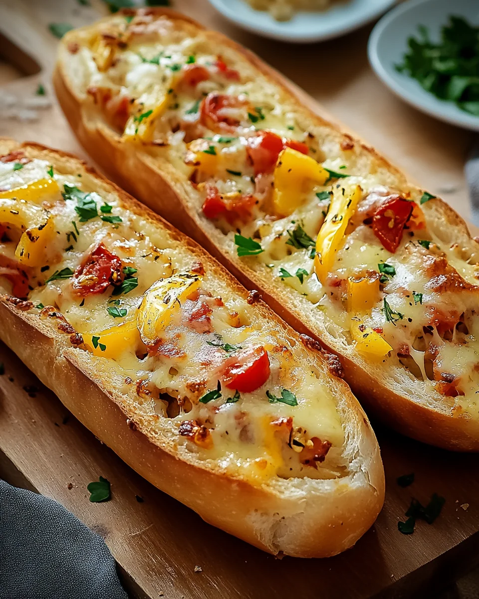 Gefüllte Ofen-Baguettes