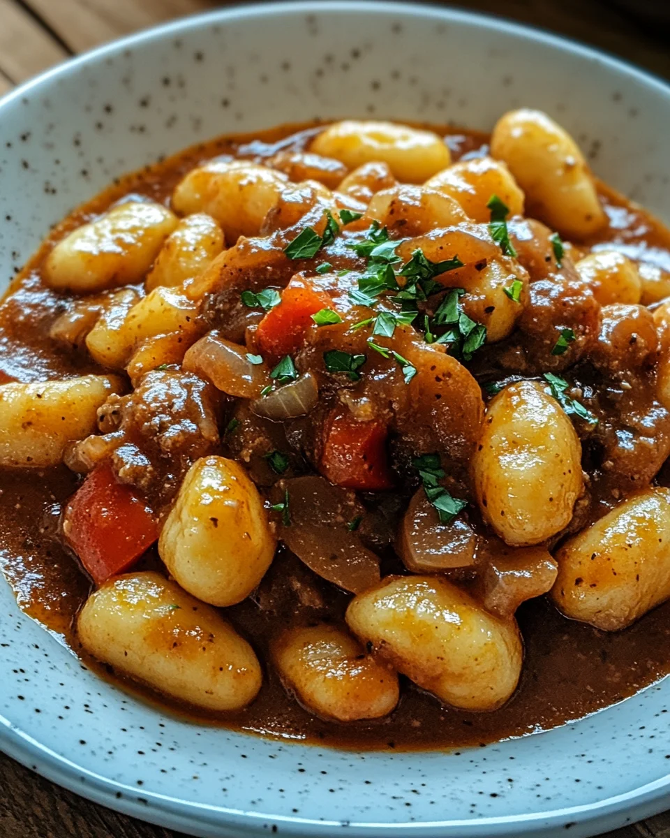 Gnocchi-Gulasch