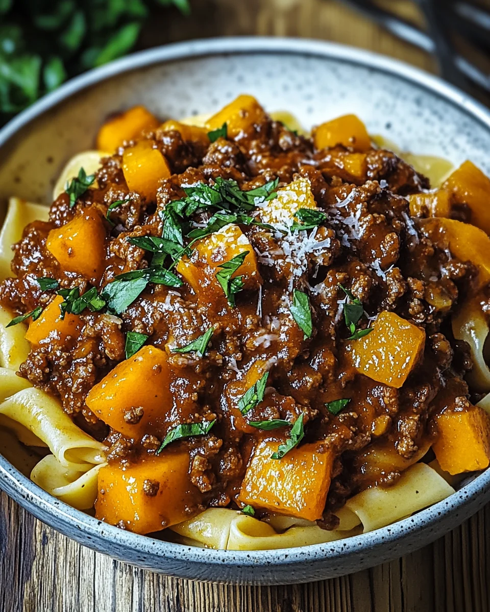 K&uuml;rbis-Rindfleisch-Bolognese