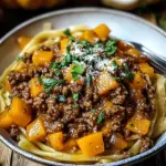 K&uuml;rbis-Rindfleisch-Bolognese