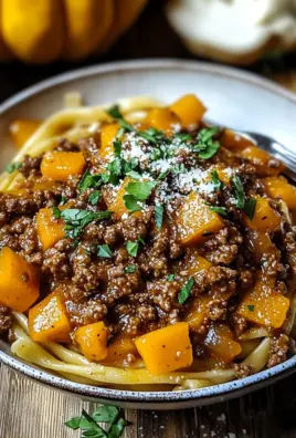 Kürbis-Rindfleisch-Bolognese