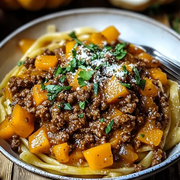 Kürbis-Rindfleisch-Bolognese