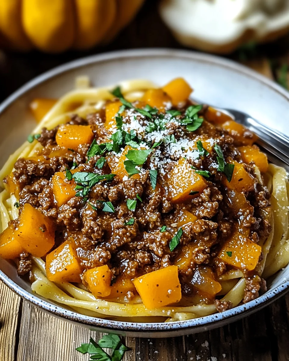 K&uuml;rbis-Rindfleisch-Bolognese