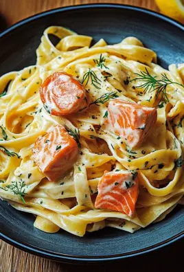 Lachs-Tagliatelle mit cremiger Zitronensoße