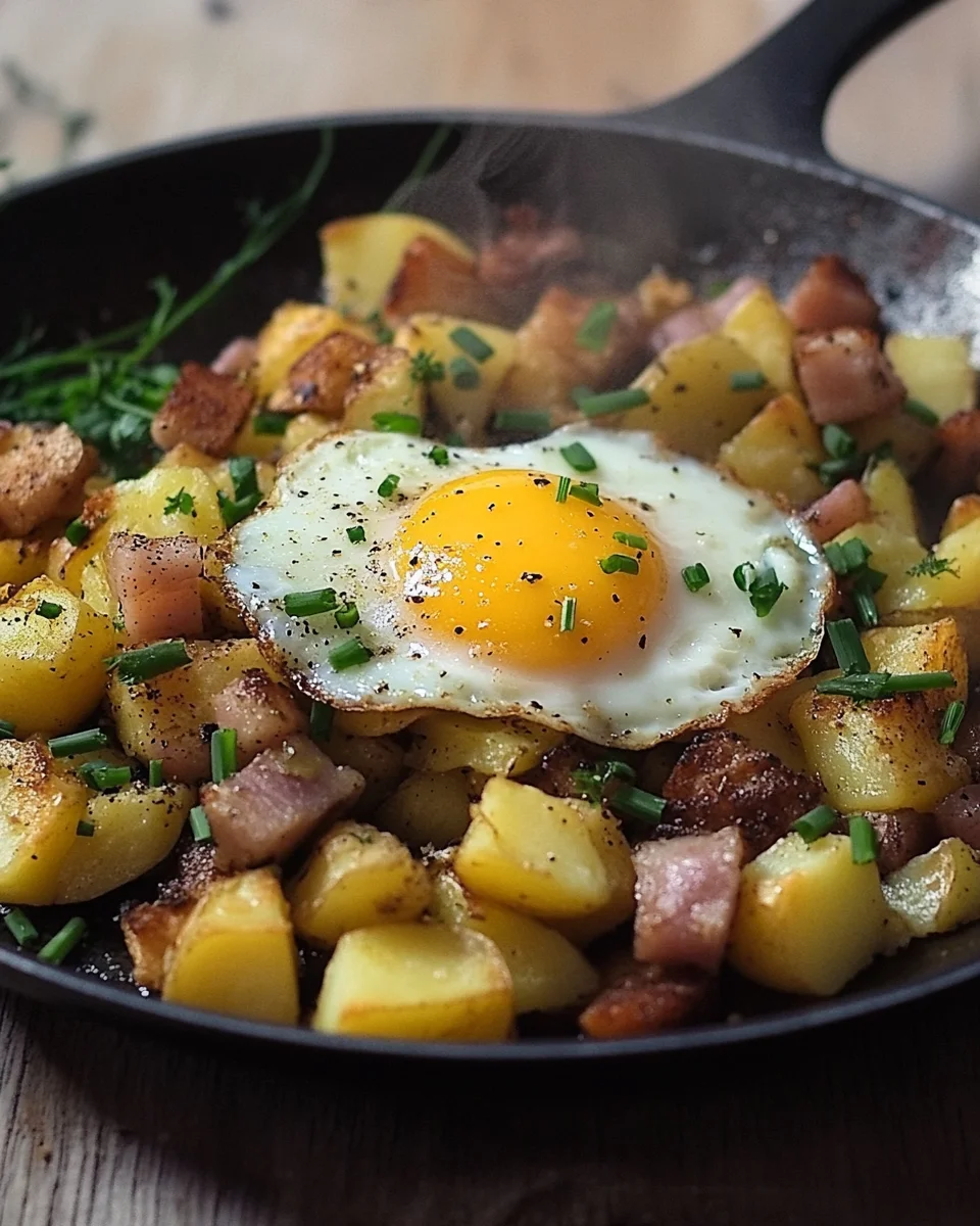 Leberk&auml;se-Kartoffel-Pfanne mit Spiegelei von FrlM