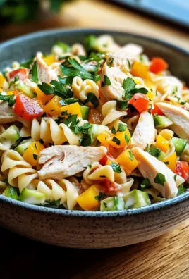 Nudel-Hähnchensalat mit Frühlingszwiebeln