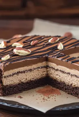 Nuss-Nougat-Torte mit Schokoboden