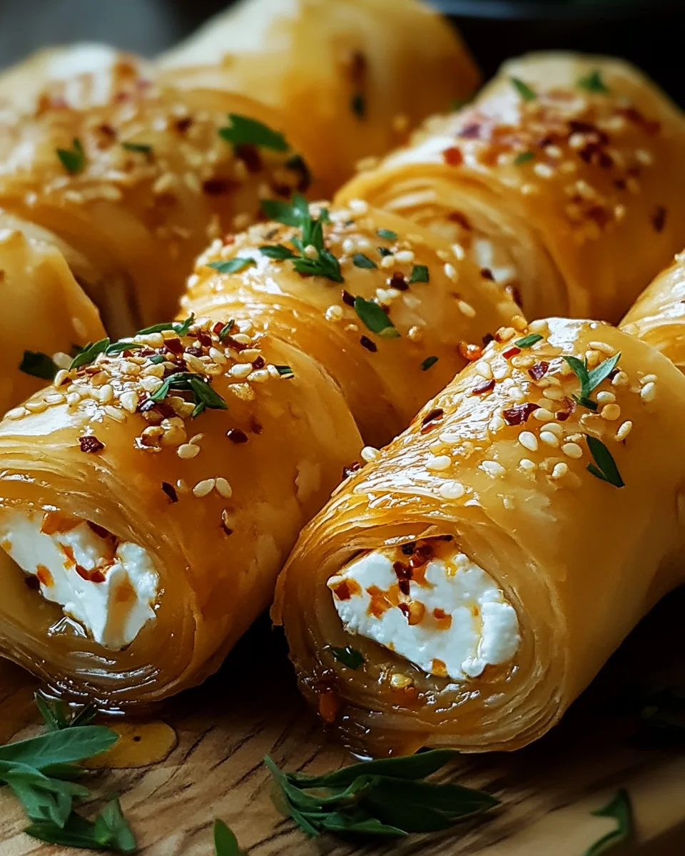 Ofen-gebackene Feta-Rollen mit Chili-Honig 17 Ofen-gebackene