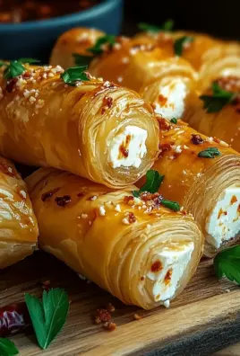 Ofen-gebackene Feta-Rollen mit Chili-Honig 24 Ofen-gebackene Feta-Rollen mit Chili-Honig