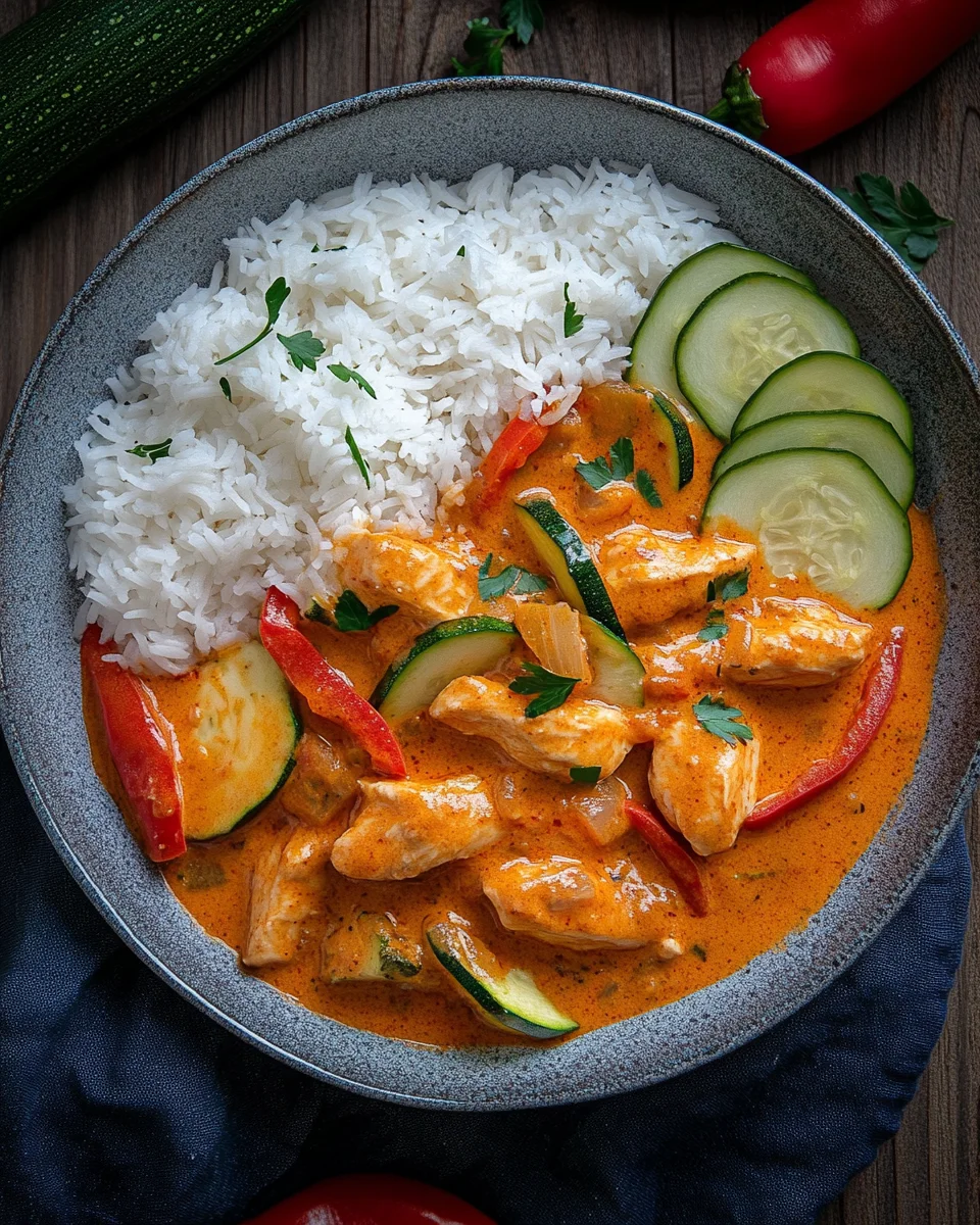 Paprika-Zucchini-Rahm-H&auml;hnchen
