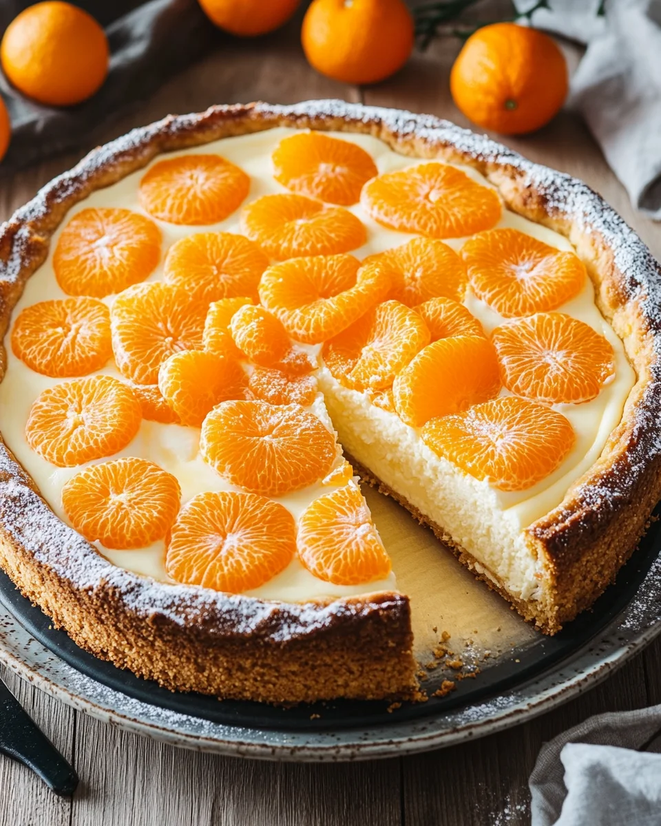 Quarkkuchen mit Mandarinen