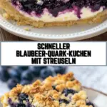 schneller Blaubeer-Quark-Kuchen mit Streuseln 24 Pinterest Hidden Image