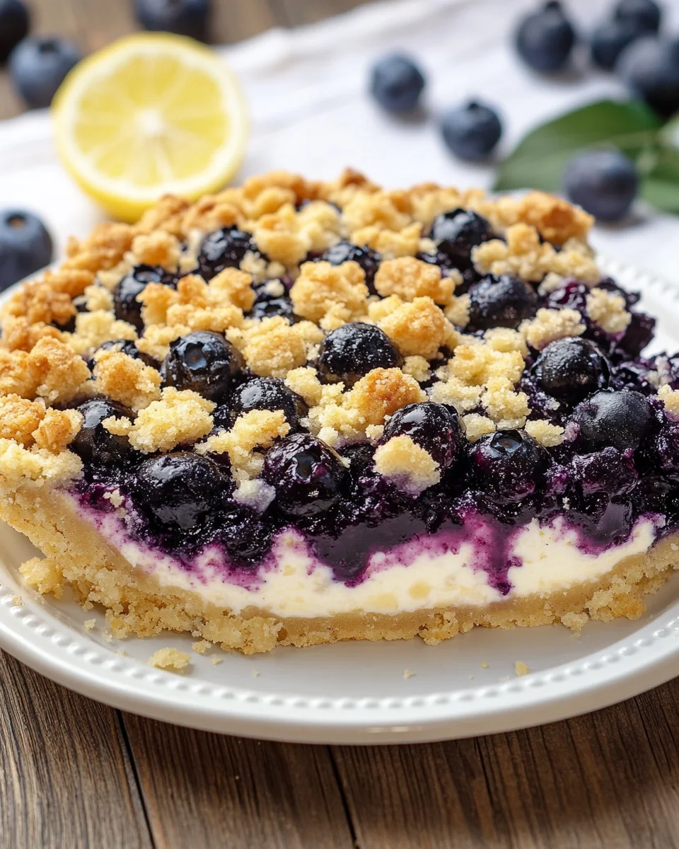 schneller Blaubeer-Quark-Kuchen mit Streuseln