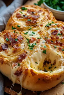 Speck & Käse Brötchen mit Knoblauchbutter