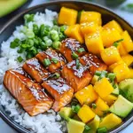 Teriyaki Lachs Reissch&uuml;ssel mit Mango